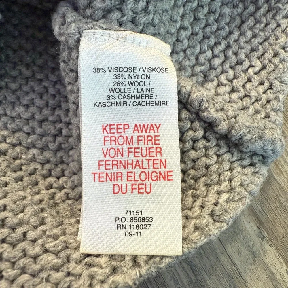 Baby Boden 6-12 Months Knit Wool Cashmere‎ Button Hoodie Cardigan
